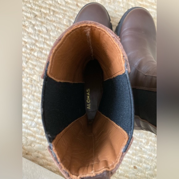 ALOHAS Armor Leather Combat Boot in Coffee Brown - Picture 13 of 14